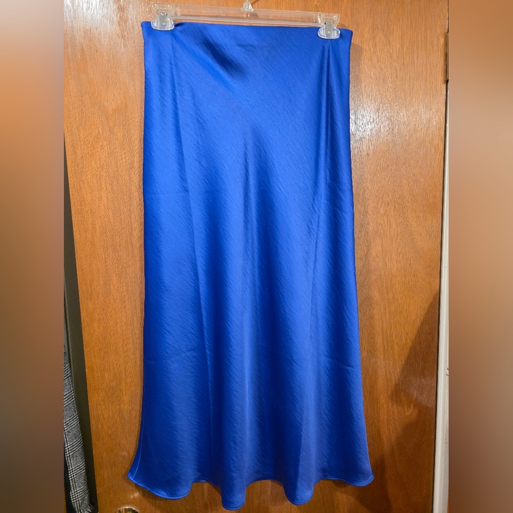 Loft Royal Blue Satin Women's Skirt
